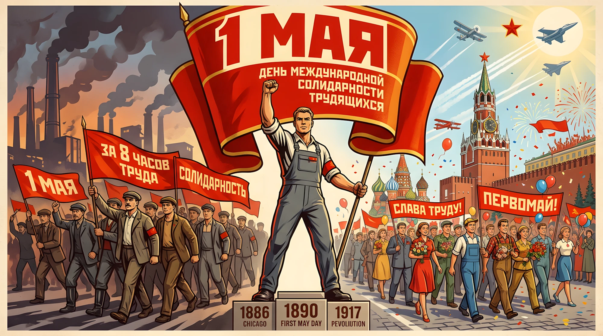 Праздник 1 Мая: от баррикад до шашлыков – подлинная и захватывающая история Праздник 1 Мая: от баррикад до шашлыков – подлинная и захватывающая история