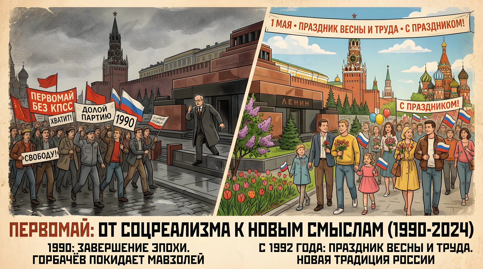 Закат Империи и новые смыслы 1 мая (1990-е - наше время)